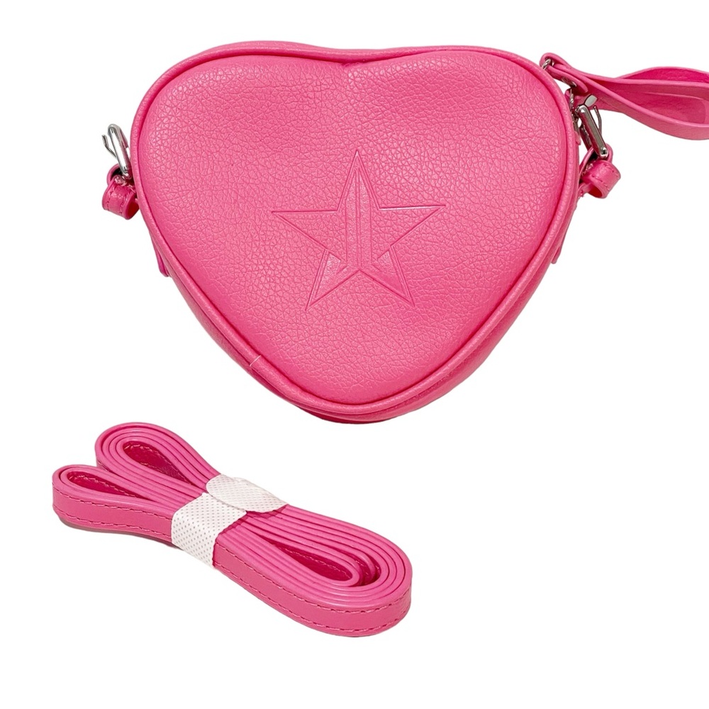 JEFFREE STAR Exclusive Pink Heart Logo‎ Crossbody Purse Bag NEW